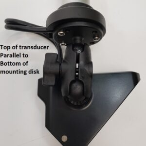 LVS34 Transducer Complete Downrod Mounting (Multi View - includes downrod  end, pin and ball set) - Fishing Specialties Inc