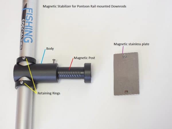 Downrod Stabilizer for Pontoon Fence mounted downrods