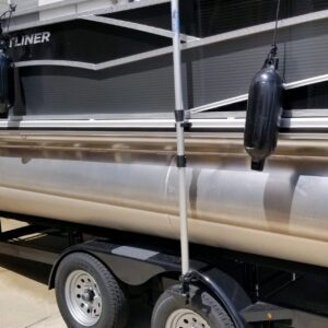 Scanning sonar at the console of a pontoon