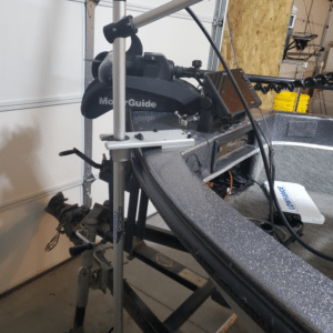 Hewescraft Boat Top of gunnel Mounting for Garmin LVS32 LVS34 or Active target 1 or 2