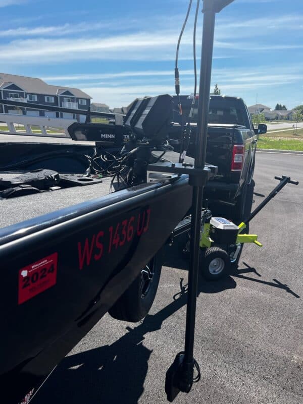 Humminbird Mega Live on Alumatrack using Depthraider bracket