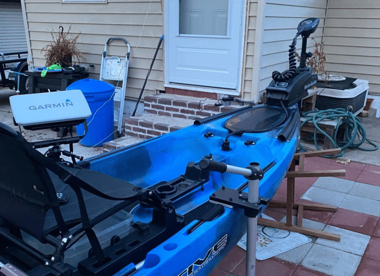 Kayak mounted Downrod system